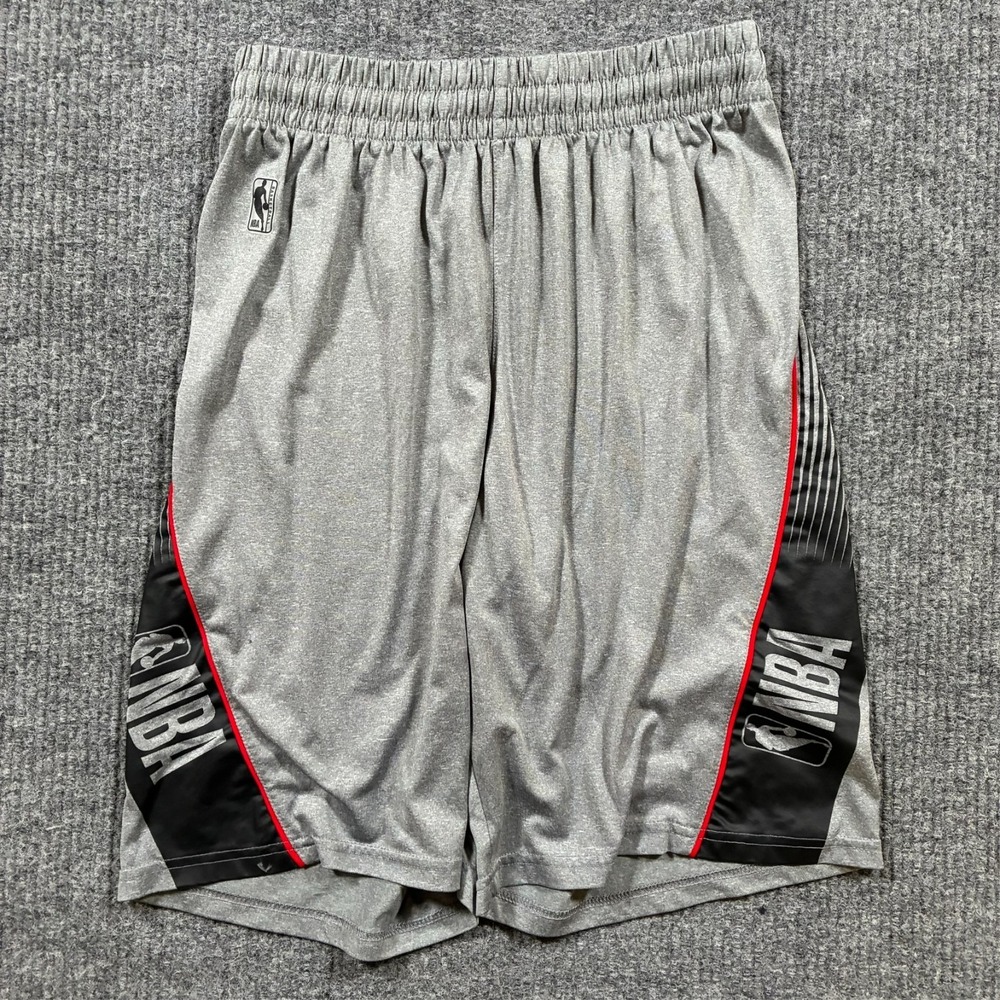 NBA Mens Athletic Shorts Size Medium Gray Basketball Training Drawstring